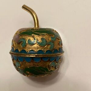 Cloisonné brass Apple Box
